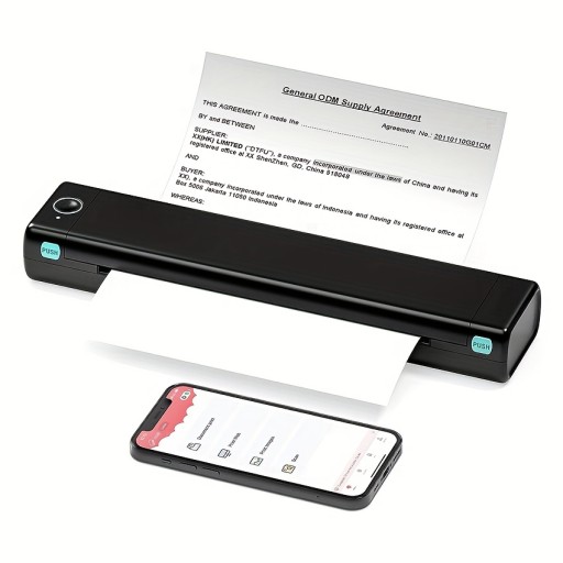 Wireless Portable Printer M08F: A4 size thermal printer, ink