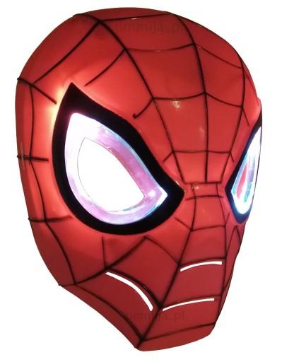 MASKA SPIDERMAN ŚWIECI LED STRÓJ CZŁOWIEK PAJĄK
