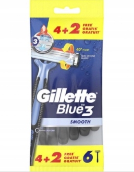 MASZYNKA DO GOLENIA GILLETTE BLUE 3 6szt SMOOTH