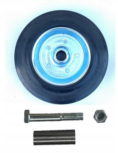 Kółko Metalowo Gumowe Z Tuleją koło Rusztowania Manewrowe 20cm Fi20 230kg
