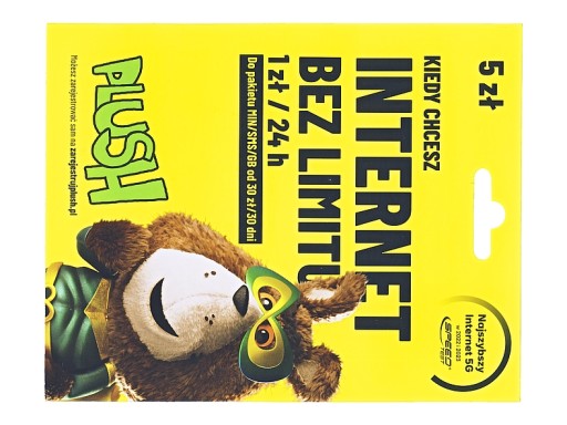 Starter PLUSH 5 zł + 12 GB - internet na kartę