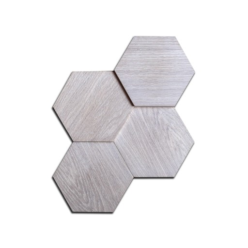 DREWNIANE PANELE ŚCIENNE 3D HEKSAGON PLASTER MIODU