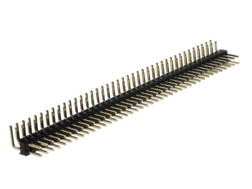Listwa kołkowa męska, kątowa 2x40