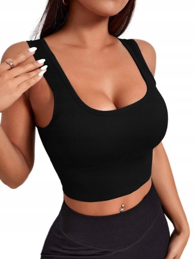 TOP BIUSTONOSZ SPORTOWY BEZSZWOWY FITNESS PUSH-UP