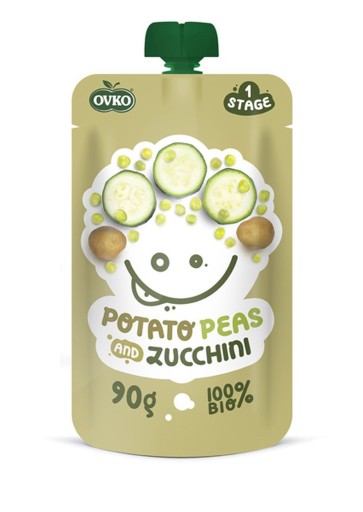 Danie ziemniak-groszek-cukinia po 6 miesiącu życia BIO 90 g (OVKO) OVKO
