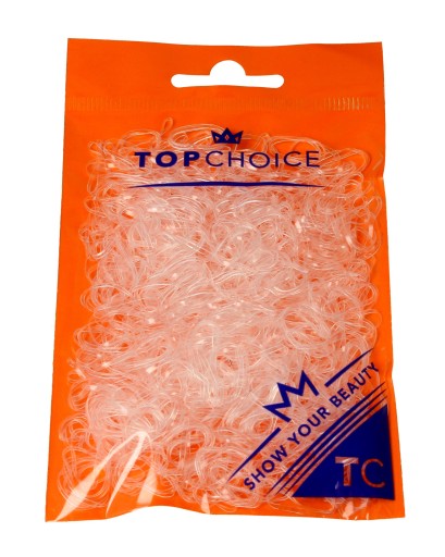 Top Choice Gumki do upinania włosów transparentne