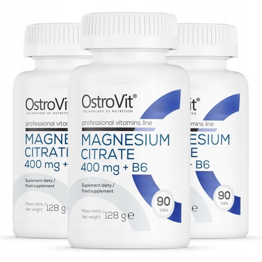 OstroVit Cytrynian Magnezu + B6 270 tab MAX DAWKA