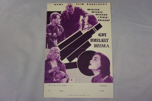 Plakat filmowy CWF Gdy umilkły działa PRL vintage