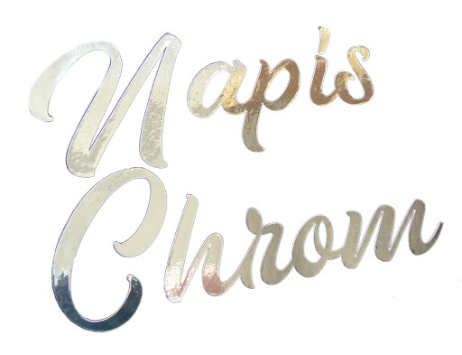 Naklejki, własny tekst, reklama, napisy - Lustro Chrom
