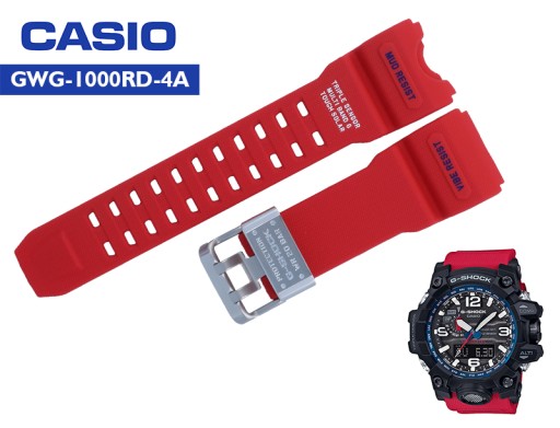 PASEK CASIO GWG-1000RD-4 czerwony G-SHOCK ORYGINAŁ