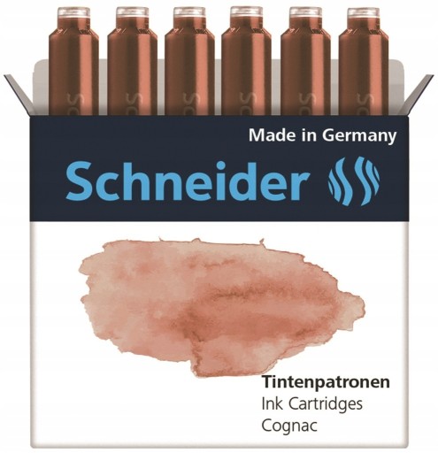 NABOJE DO PIÓR SCHNEIDER 6 SZT.COGNAC /CIEMNY BRĄZ