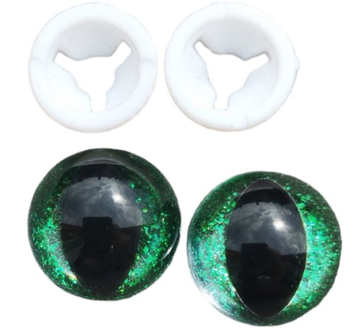 Oczy oczka 18MM do zabawek maskotek Zielone Para do kota bezpieczne