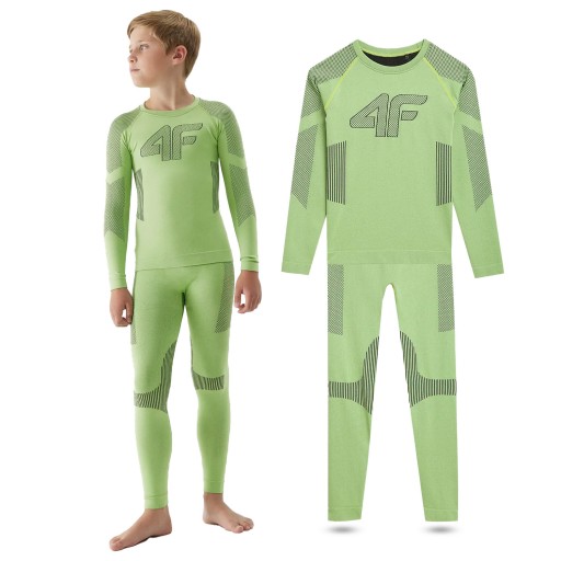 BIELIZNA TERMOAKTYWNA DZIECIĘCA 4F GÓRA DÓŁ ZESTAW SPORT AW23M093 152/158