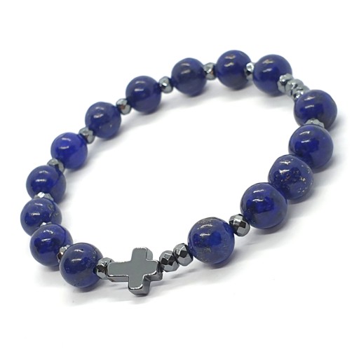 Bransoletka RÓŻANIEC na rękę Lapis Lazuli