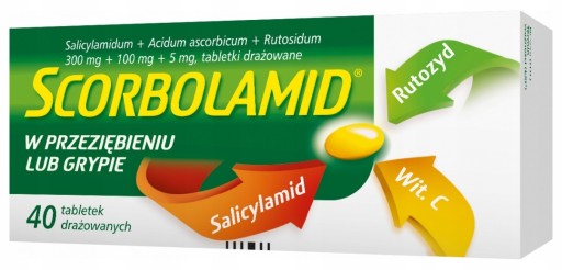 SCORBOLAMID rutozyd witamina C lek grypa 40 tabl