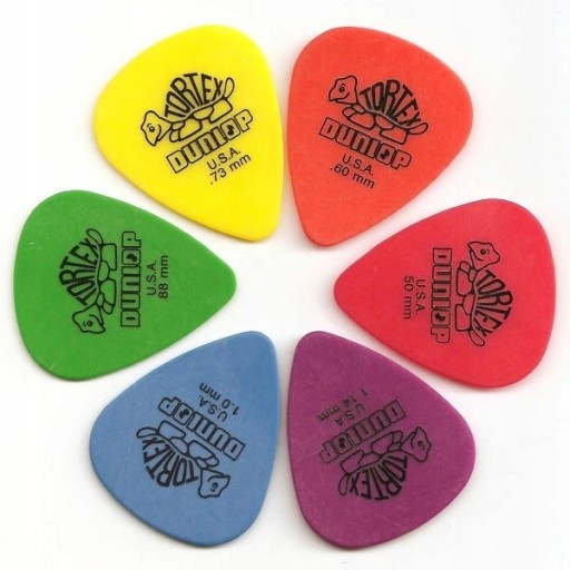 Tortex Dunlop Standard zestaw 6 szt kostek gitar