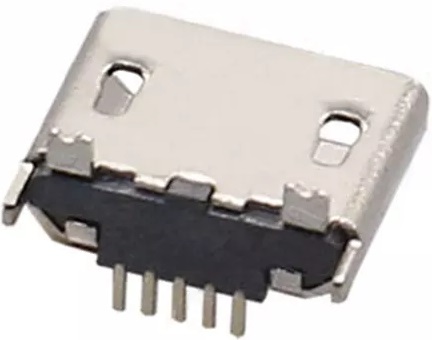 GNIAZDO ZŁĄCZE MICRO USB PIONOWE 5 PIN + 4 PIN ODWRÓCONE 90 STOPNI