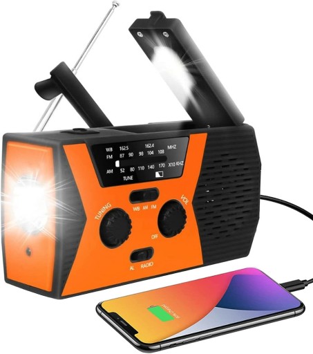 6/1181 Radio UBEIYI z korbką 2000 mAh AM