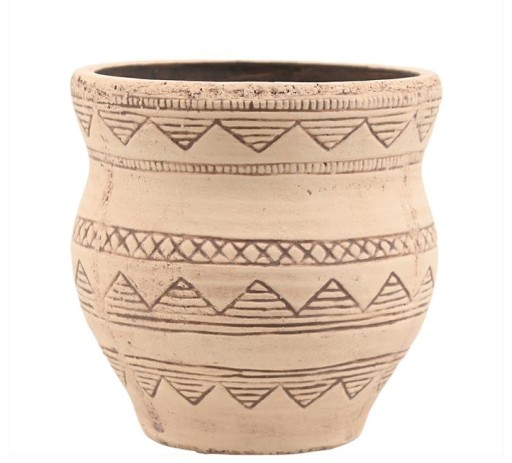 DONICZKA BOHO BEŻOWA 14x14cm OSŁONKA DZBAN 15