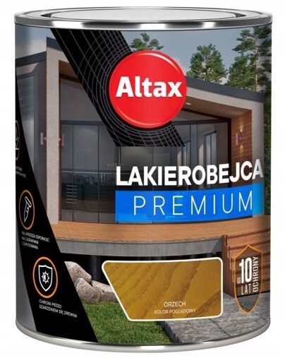 ALTAX LAKIEROBEJCA PREMIUM 10 LAT OCHRONNA DO DREWNA orzech 2,5L NIEBIESKA