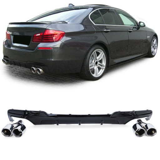 DYFUZOR SPOILER KOŃCÓWKI BMW 5 F10 10-17 M-PERFORM
