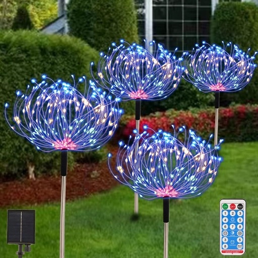 4X LAMPA SOLARNA OZDOBA OGRODOWA DMUCHAWCE 120 LED