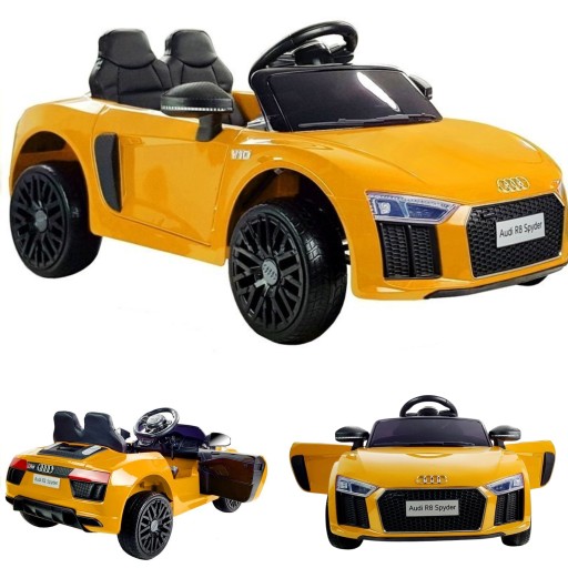 Auto na Akumulator Audi R8 Spyder Żółty Elektryczny Samochód dla Dzieci