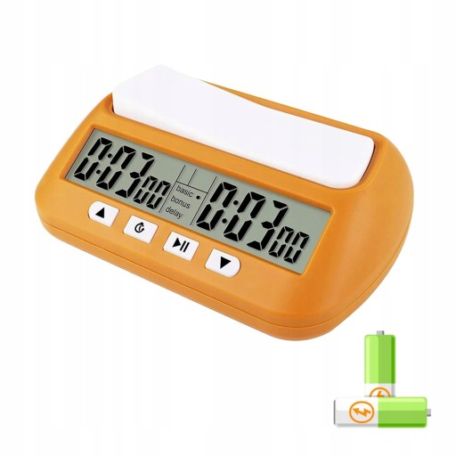 Chiński zegar szachowy Timer pomarańczowy