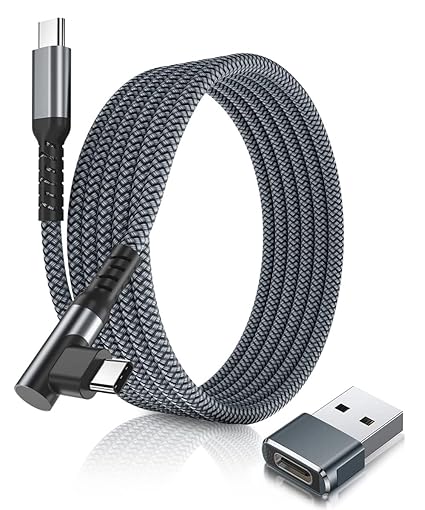 Kabel kątowy USB C do USB C USB A długi 3m 100W fast charging
