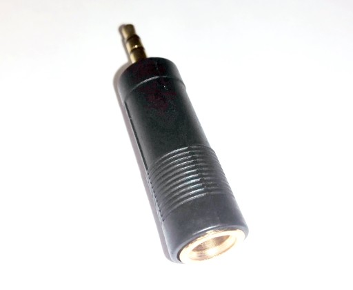 ADAPTER JACK GNIAZDO 6,3mm WTYK 3,5mm STEREO T2