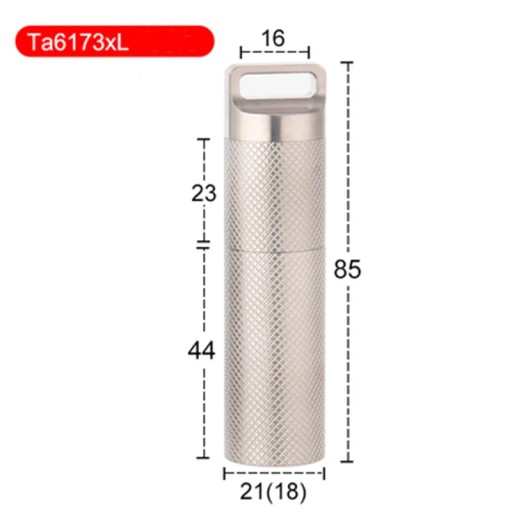 Waterproof Container Storage-Case Bottle Outdoor-Tool EDC Titanium-Alloy