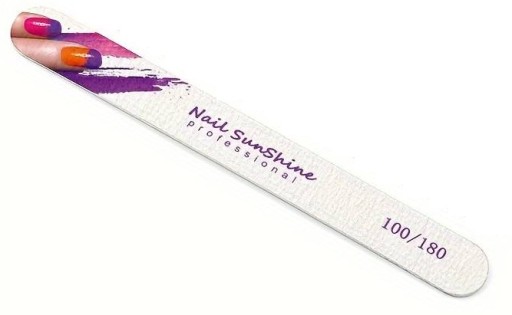 PILNIK dwustronny prosty zebra 100/180 polerka dwustronna do rąk paznokci