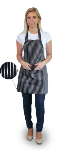Fartuch przedni w paski MOCNY elanobawełna r. XXL