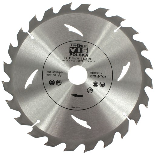 TARCZA PIŁA DO DREWNA WIDIA 250 / 32 T24 INTER