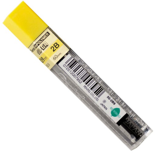 Grafity 0.9mm 2B Hi-Polymer - fiolka 12 pręcików 5