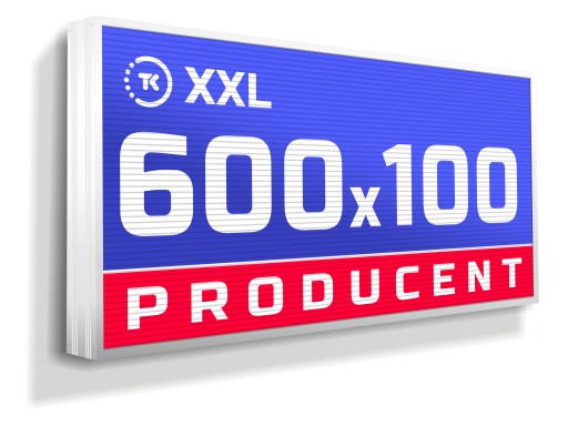 Kaseton reklamowy LED XXL 600x100cm