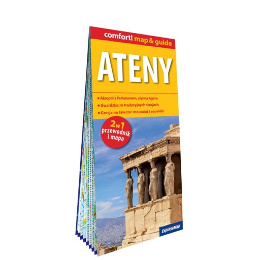 Ateny 2w1 laminowany przewodnik + mapa