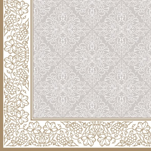 Serwetki Papierowe Srebrno Złoto Białe KL 056 33X33 CM 20 szt