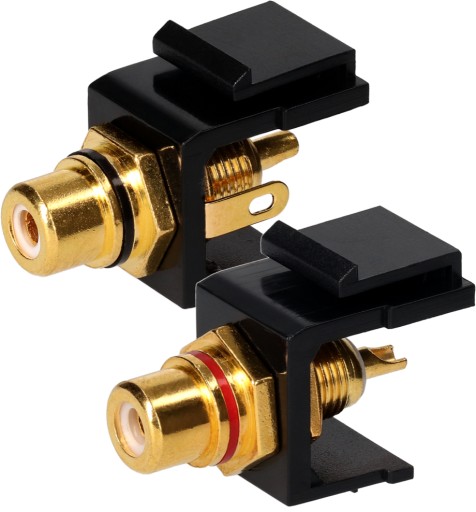 Moduł Keystone Gniazdo RCA / CINCH czarny