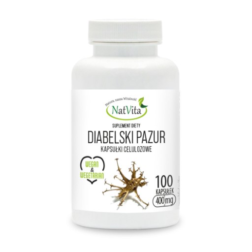 Diabelski Pazur Czarci Pazur Ekstrakt Naturalny Kapsułki 400mg NatVita