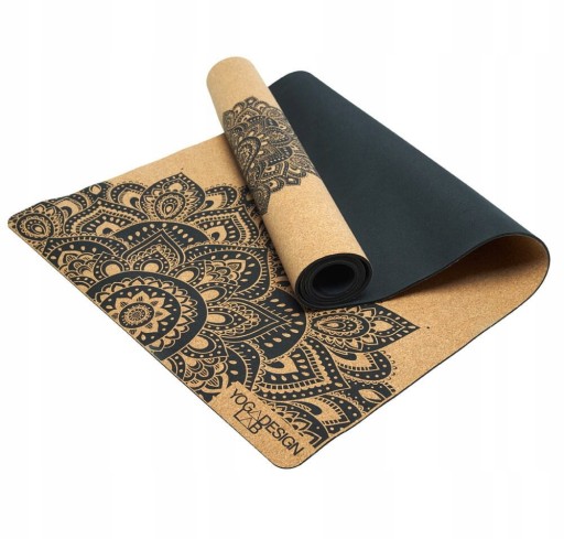 Yoga Design Mata Joga Kauczuk Cork Korek Mandala