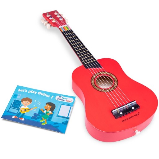 NEW CLASSIC TOYS GITARA DELUXE CZERWONA