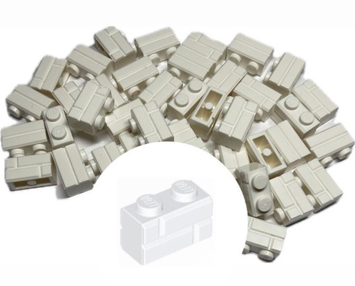 LEGO Klocek 100szt Cegiełka Cegła Brick 1x2 White Biały 98283