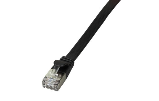 Patchcord Płaski U/FTP Cat.6A 1m Czarny EFB-Elektronik