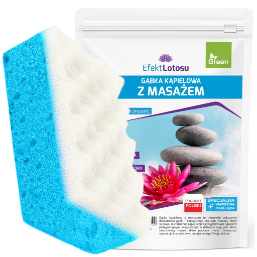 GĄBKA KĄPIELOWA DO MYCIA MASAŻU CIAŁA DO KĄPIELI MYJKA SPA Z MASAŻEREM