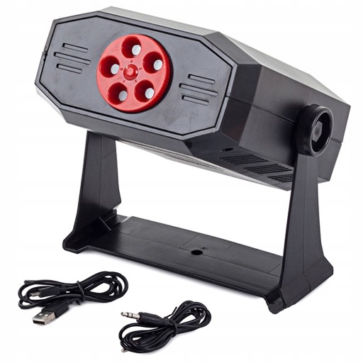 PROJEKTOR LASEROWY STROBOSKOP LASER GŁOŚNIK DISCO