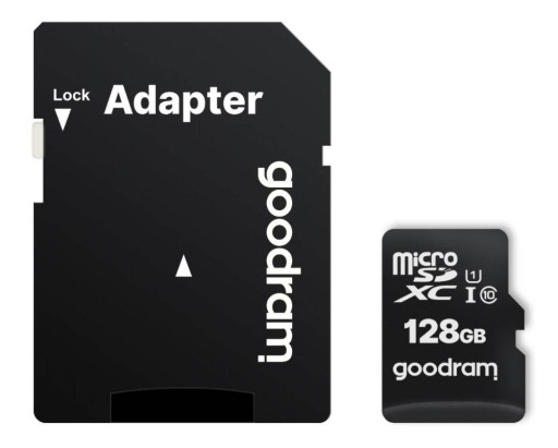 GOODRAM KARTA PAMIĘCI DO TELEFONU APARATU WYDAJNA MICROSD 128GB ADAPTER SD