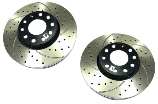 2x LEWA + PRAWA TARCZE PRZÓD NAWIERCANE NACINANE VW PASSAT B5 AUDI A4 A6