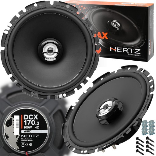 Głośniki samochodowe Hertz DCX170.3 165mm 100W Płytki montaż - Pod radio