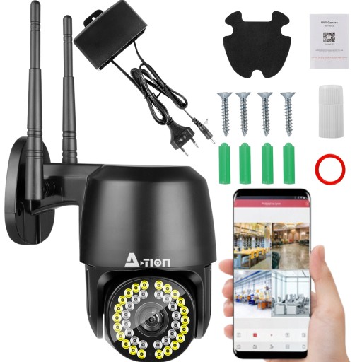 KAMERA ZEWNĘTRZNA OBROTOWA WIFI IP ZOOM MONITORING